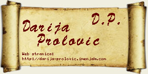 Darija Prolović vizit kartica